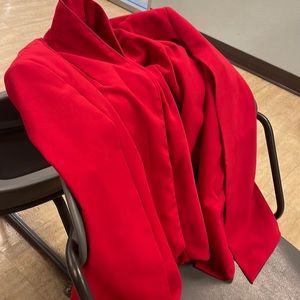 Red cape jacket! So fashion forward. High quality sturdy material. Very posh! :)